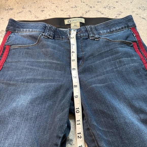 Democracy Dark Blue Skinny Jeans with Red Stripes - Picture 6 of 8